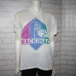 🌉🌈📅 1991 Mackinac Bridge Walk Tee · Vintage · Size L